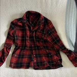 Aeropostale Red and Black Plaid Shirt